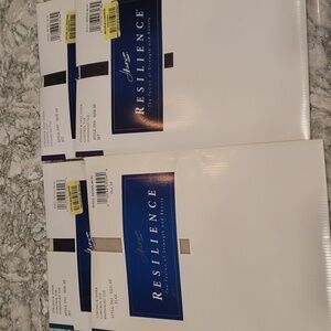 Hanes Resilience Strong and Sheer styles,  set of 4 , 3 jet and 1 Flax , size EF